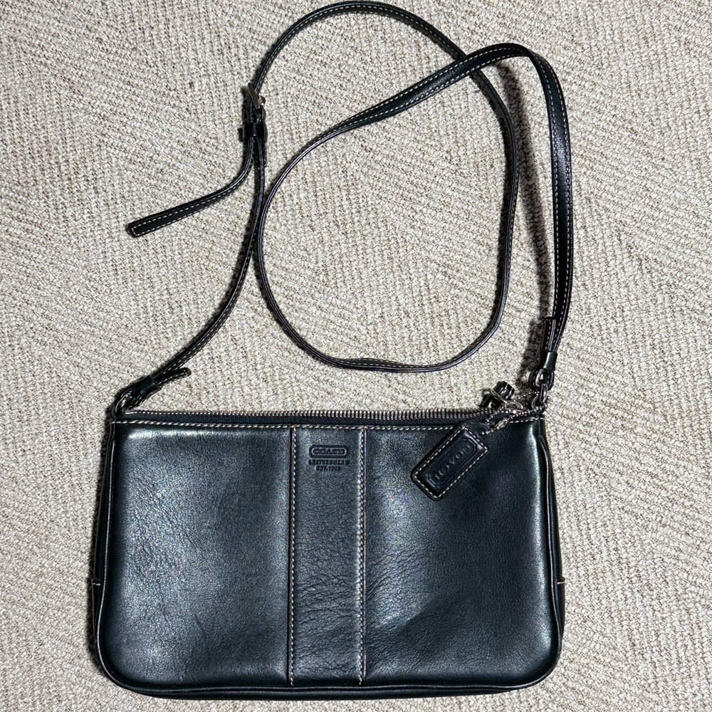 Coach Black Leather Crossbody Bag